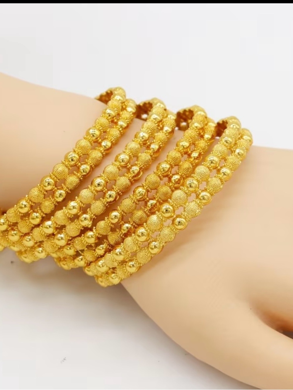 4 pc Indian golden bangles set size 2.8